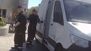 Police Cycling | transport cash van |  we film in public  #audit #auditing