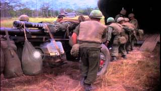 Soldiers of the 2d Battalion, 8th Cavalry,1st Brigade load a 105mm Howitzer into ...HD Stock Footage