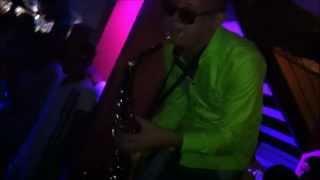 Sakso Sax Performer Bus Stop Salou - Spain