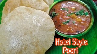 Hotel Style Perfect Puffy Soft Poori With Allu Bhuji??||With Less Oil,No Maida,No Soda||Perfect ?