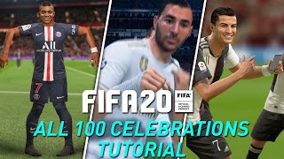 FIFA 20 ALL 100 CELEBRATIONS TUTORIAL | PS4 & Xbox