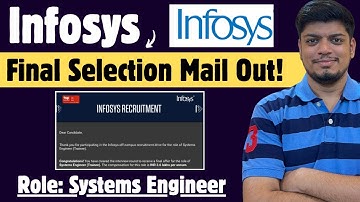 🔥Infosys Offer Letter Mail Out | Infosys Systems Engineer Congrats Mail | Salary: 3.6 LPA