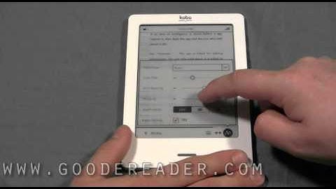 Kobo Touch Firmware 1.9.5 new feature tutorial - eBook fixes