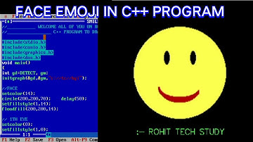 Smiley in C++ Programming | Smile face drawing in c language | Learn C Programming with Source Code