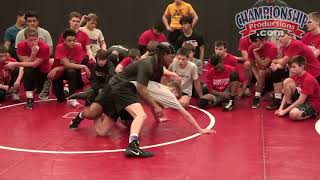 Training A Cross-Face Cradle In Wrestling Practice