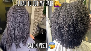 The ULTIMATE treatment / CURLY CUT On My Natural Hair | Salon Visit