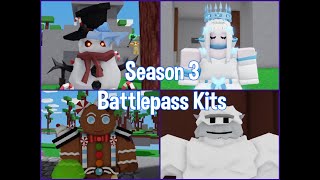 I use all season 3 battle pass kits in Roblox Bedwars