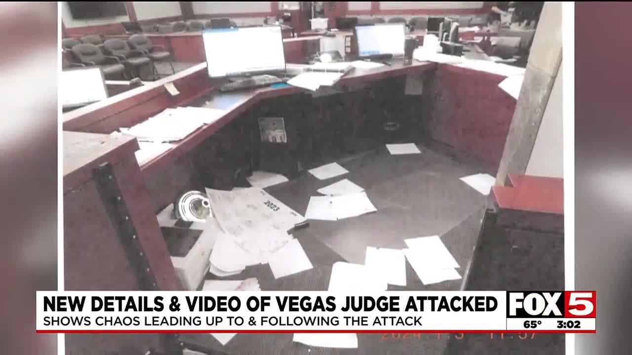 New video, photos released of aftermath in Clark County judge attack