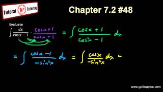 Calculus 2 - Trigonometric Integrals Stewart Chapter 7.2 #48