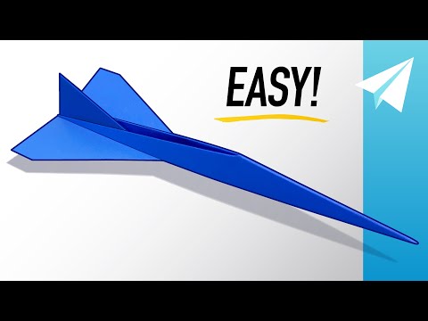 How to Make an EASY Jet Paper Airplane that Flies REALLY Fast  Concorde Tutorial