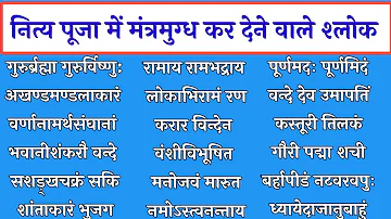 नित्य पूजा में मंत्रमुग्ध कर देने वाले श्लोक।नित्य पूजा में बोले इन श्लोकों को