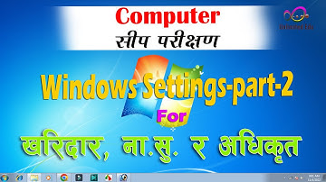 Windows Settings | Computer Skill Test Model Question for Kharidar, Nasu & Adhikrit | Control Panel