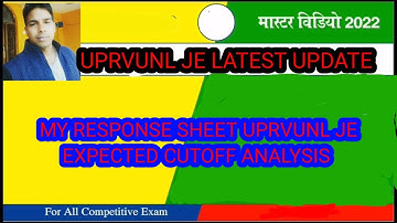 UPRVUNL JE MY ANSWER KEY EXPECTED CUTOFF 2022 RESPONSE CUTOFF ANALYSIS