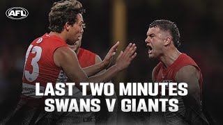 Last Two Minutes: Sydney Swans v GWS Giants | Qualifying Final | AFL Last Two Minutes: Sydney Swans v GWS Giants | Qualifying Final | AFL