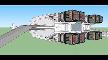 Google Sketchup Spaceship Modeling - TFS - H/F-0607-Planax Space Fighter