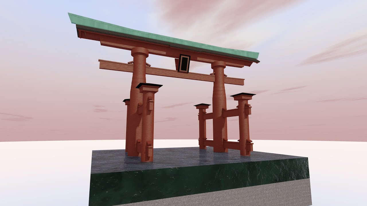 木造建築物の構造 厳島神社の大鳥居の構造が何となく分かる Archicadで作成 Youtube