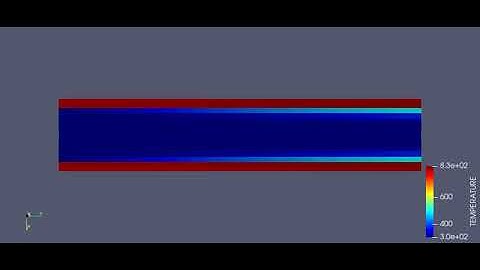 Animation of Temperature - 3mm - Conjugate Heat Transfer (CHT) - CONVERGE CFD