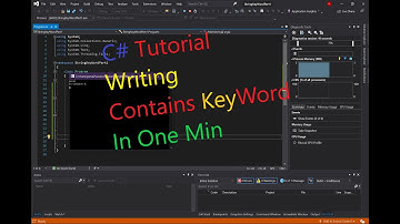 C# / C Sharp Tutorial In One Min Writing Contains KeyWord (Console APP)