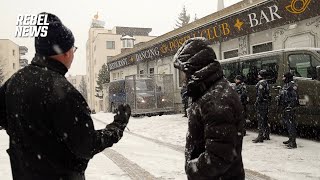 Heavy police presence in Davos