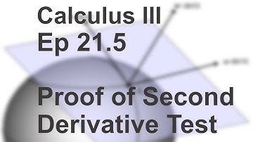 Calculus III Ep 21.5: Proof of Second Derivative Test