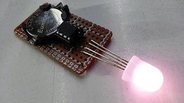 Attiny85 driving RGB LED powered by 20mm coin cell