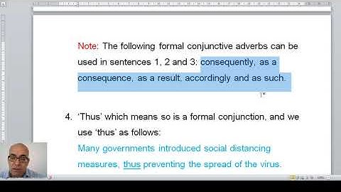 Conjunctions So and Therefore 6
