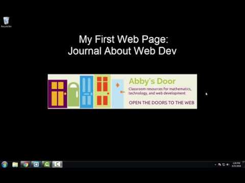 Journal Web Page Tutorial