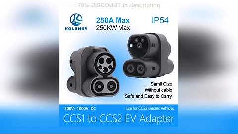 A must-have product! Kolanky 250A CCS1 Charger to CCS2 EV CCS1 to CCS2 Electric Vehicle Charger DC