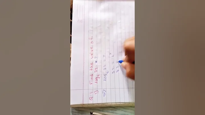 Example of logarithm i.e. find the value of log2^32=??