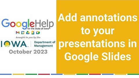 Add annotations to your presentations in Google Slides