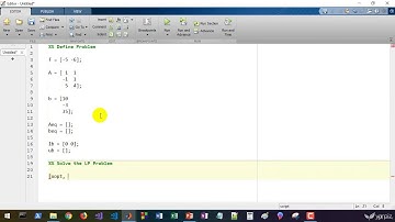 Linear Programming in MATLAB - learn MATLAB
