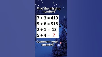 Find Missing Number Simple Math Puzzle improve IQ #iqtest #quiz #puzzle #math #brainteasers #shorts