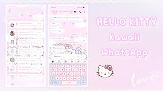 WhatsApp Delta theme (Hello Kitty theme) screenshot 4