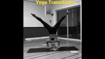 YOGA TRANSITIONS // Headstand and Splits #shorts