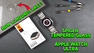 Apple Watch Ultra Spigen Tempered Glass Screen Protector  Scratch & Drop Test!