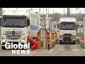 Brexit: UK trucks board ferries, Eurotunnel trains morning after transition period ends