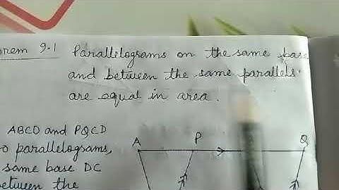 Class 9 ( theorem 9.1)