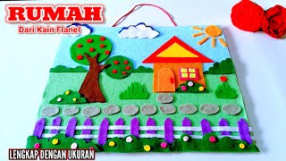 Cara Membuat Rumah Dari Kain Flanel / Kerajinan Kain Flanel / Hiasan dari kain flanel