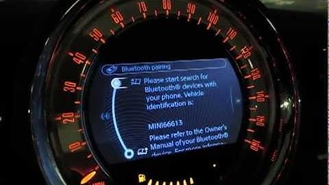 Mini Connected - Pairing a Bluetooth Device