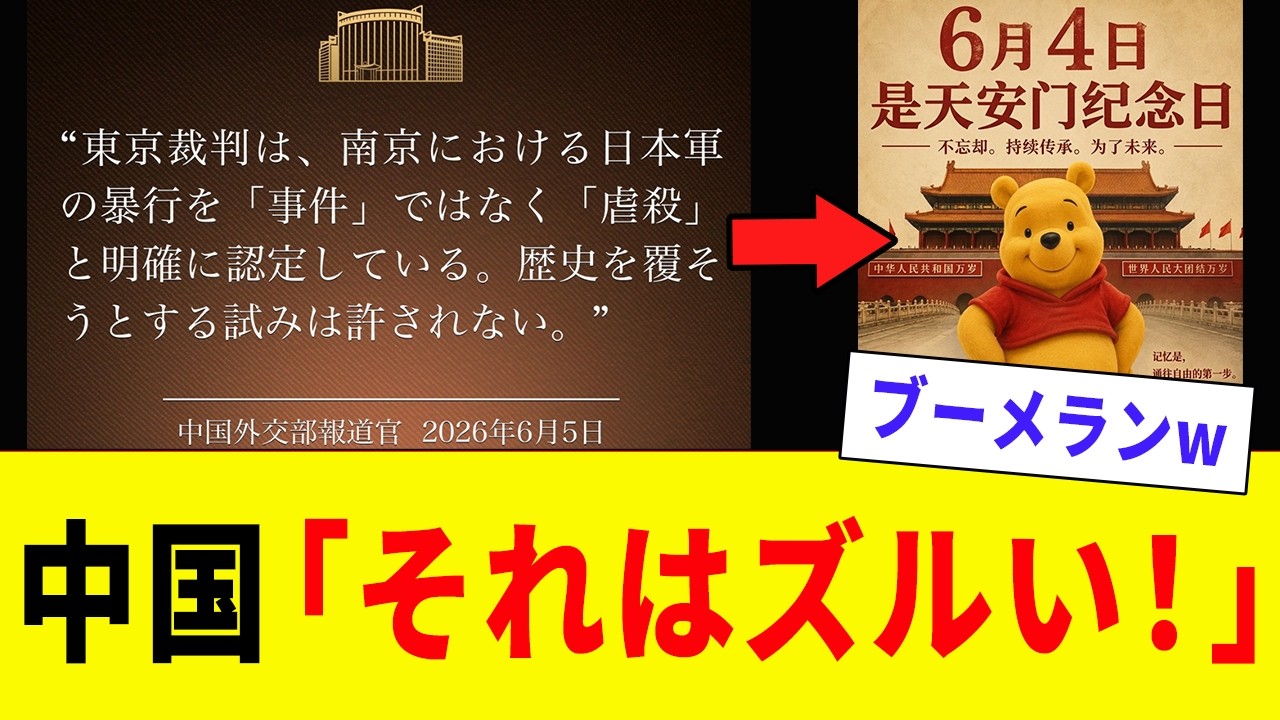 中国「日本人に南京大虐◯の真実を伝えたい！」→ 逆に天安門事件の真実を世界に広めることになって逃亡www