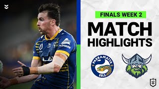 NRL Highlights | Parramatta Eels v Canberra Raiders | Match Highlights | Finals Week 2, 2022 | NRL