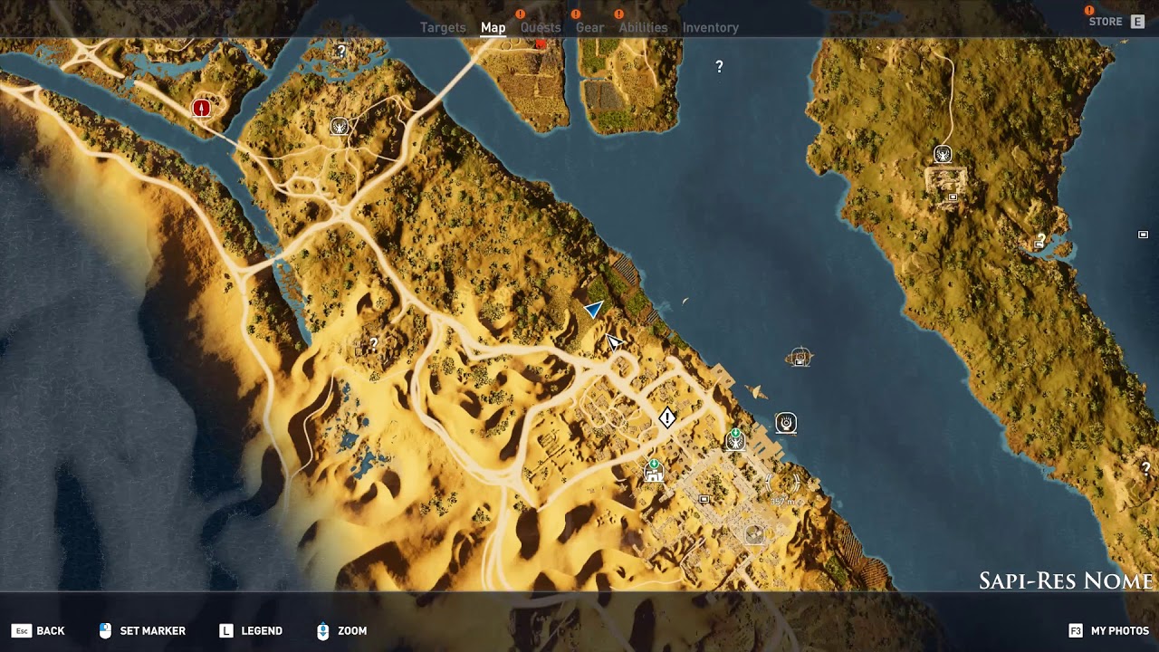 violet Tegn et billede Distribuere Assassin's Creed Origins: Dead End Papyri Puzzle Location (Sapi-Res Nome) -  YouTube