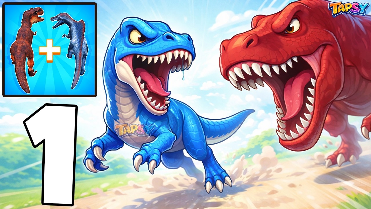 🦖Dino Leveling Eat And Run Gameplay Walkthrough Part 1 - Massive Growth Run (Android,iOS)