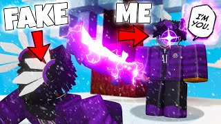 I DESTROYED a FAKE ME in ROBLOX BEDWARS...