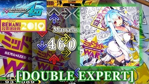 【DDR A20】 ミッドナイト☆WAR [DOUBLE EXPERT] 譜面確認＋クラップ