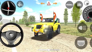 real indian new Mahindra Thar 4x4 offroad village stunt driving gameplay #dj