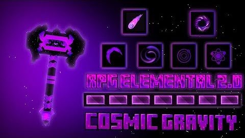 RPG Elemental Weapon 2.0 Addon MCPE 1.21.31 | Cosmic Gravity Mace