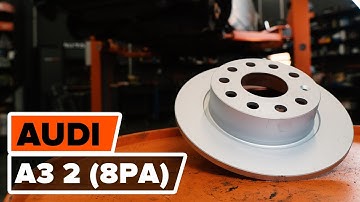 Hoe een remschijven achteraan vervangen op een AUDI A3 2 (8PA) [HANDLEIDING AUTODOC]