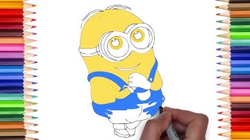 How to Draw Minion step by step easy || How to Draw a Minion ( EASY)