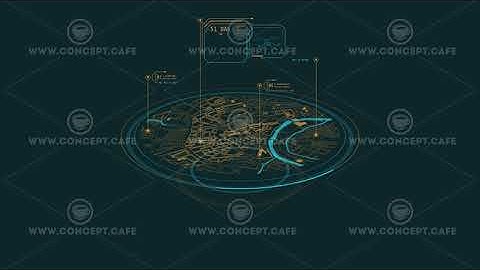 Looped animation of a map fragment with callouts HUD element.
